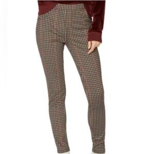 LOFT brown houndstooth skinny jeggings